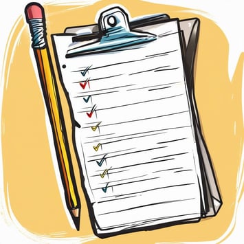 A clipboard with a checklist representing a checklist of preventative maintenance tips