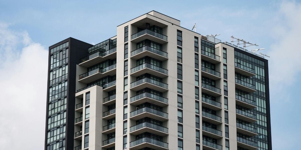 Apartment building representing large commercial HVAC systems that would need commercial HVAC preventative maintenance
