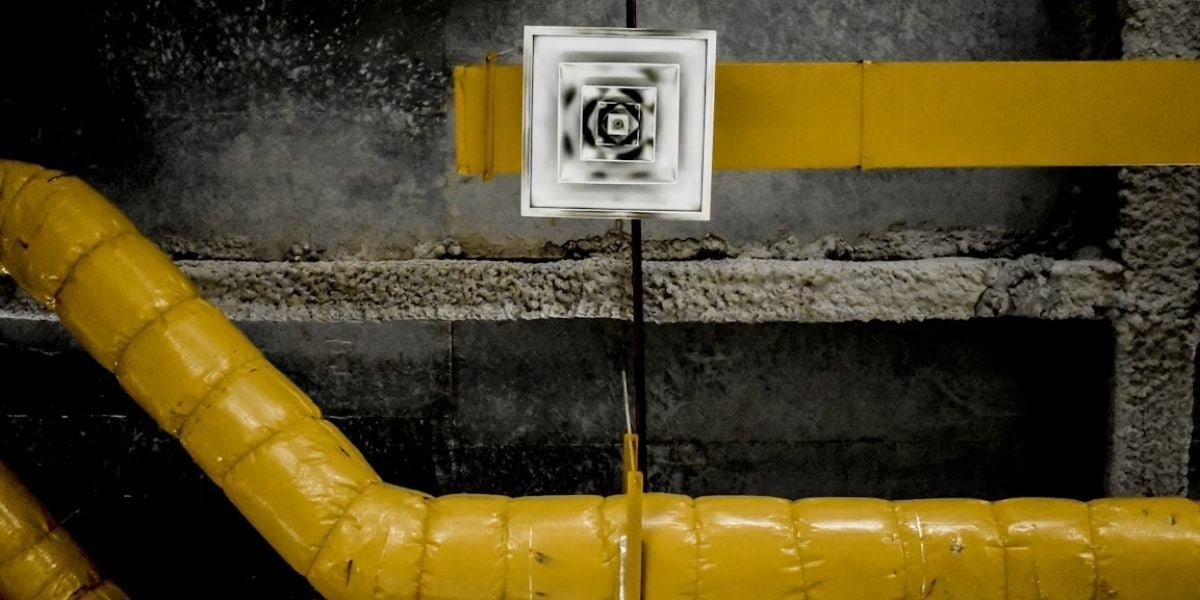 Commercial HVAC ductwork representing some of what preventative maintenance will check over