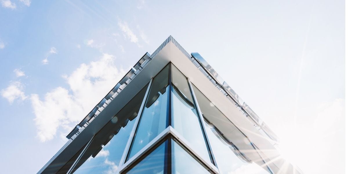 Commercia Building facing upwards