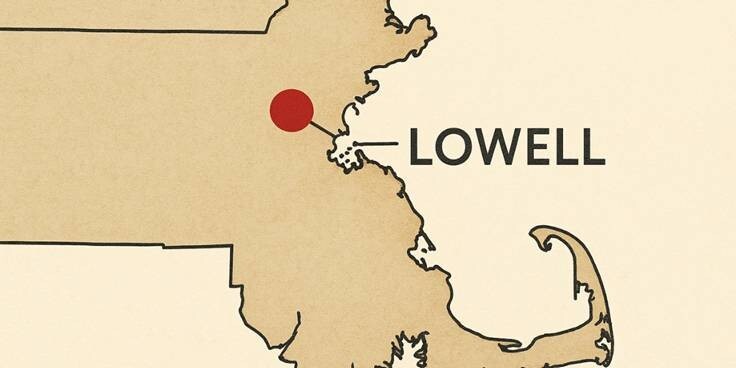 Map of Lowell Massachusetts