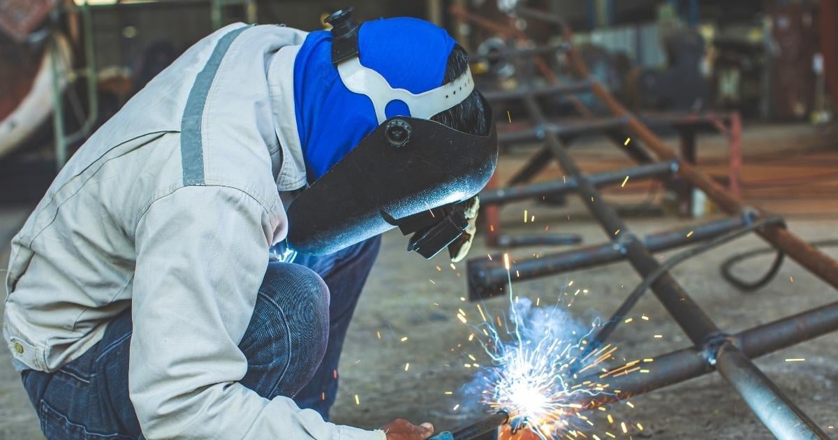 Man Welding
