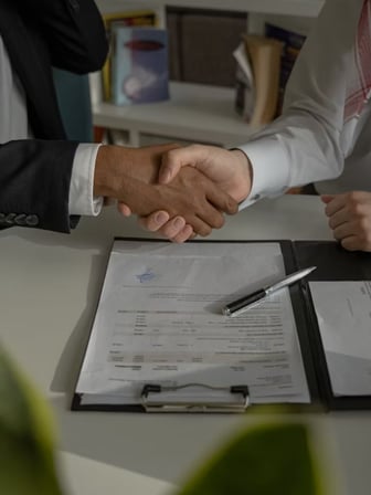 Shaking hands professionally 