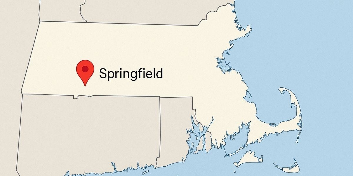 A map of Massachusetts with Springfield noted