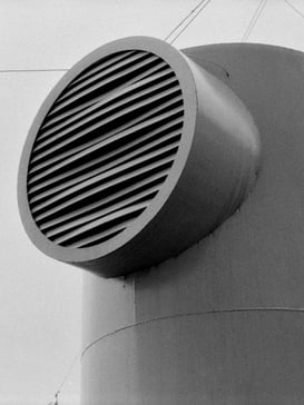 Vent that helps with the proper airflow for commercial boilers