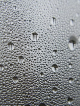 Water droplets representing humidity and moisture 