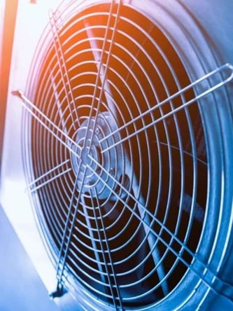 HVAC fan representing a system that needs temperature stabilizing