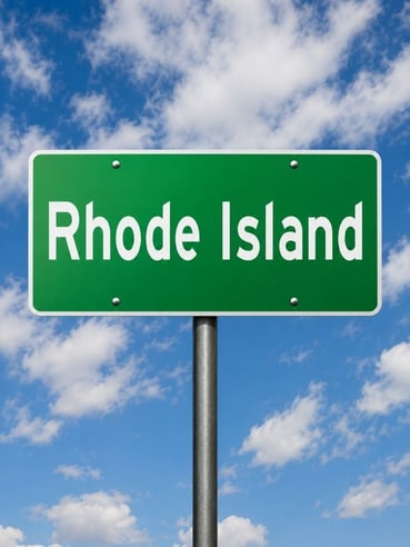 Rhode Island sign representing the state