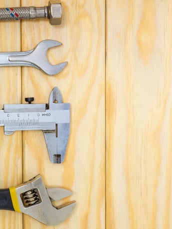 Tools of a commercial plumber