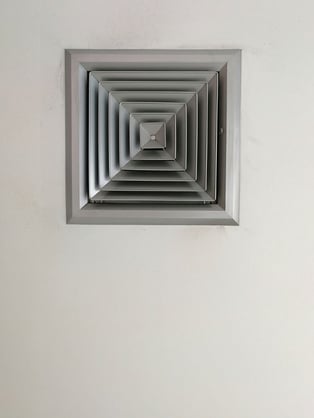 Duct/Vent in an apartment building representing what would help spread mold throughout building if not cleaned