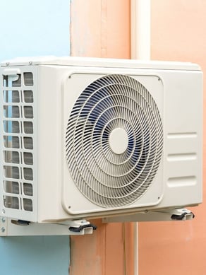 HVAC unit on the side of building representing a unit that could be used with standalone controls
