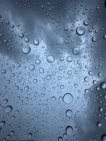 Water droplets representing moisture and air quality issues due to HVAC economizer
